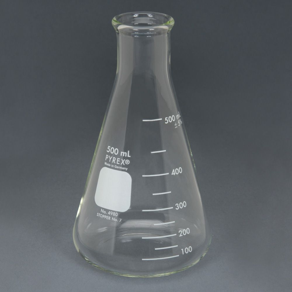 Erlenmeyer flask Pyrex Glass Bottle 50ml 125ml 250ml 500ml | Shopee ...