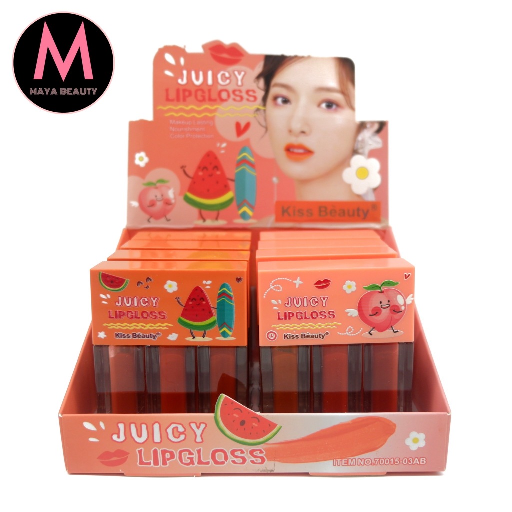 {24 Sticks} Kiss Beauty Juicy LongLasting LipGloss Liquid Lip Gloss