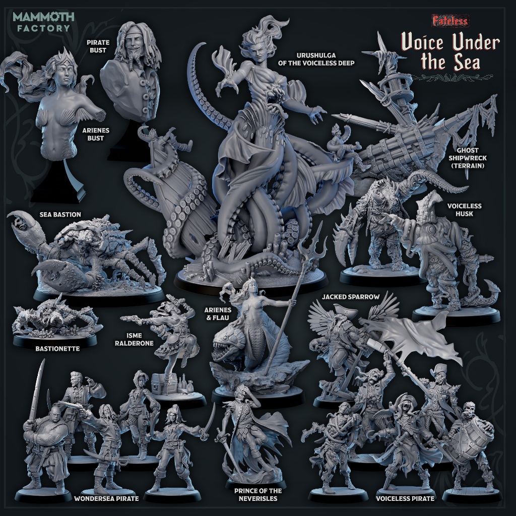 the Voice Under the Sea-Model For DnD miniature [Made to order Send ...
