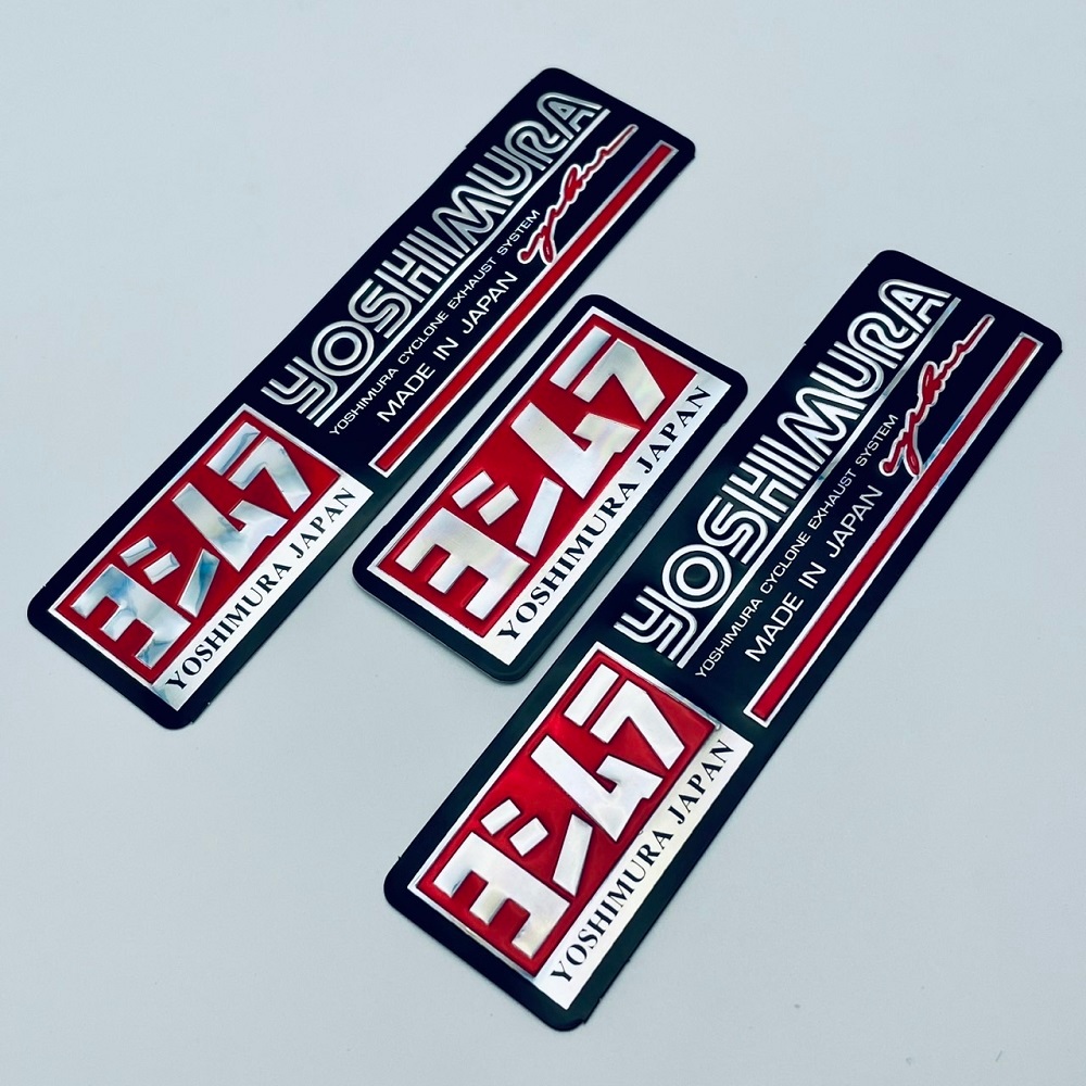 Yoshimura Sticker Foil [3 Pieces] JDM Logo Car Decoration 3D Embossed ...
