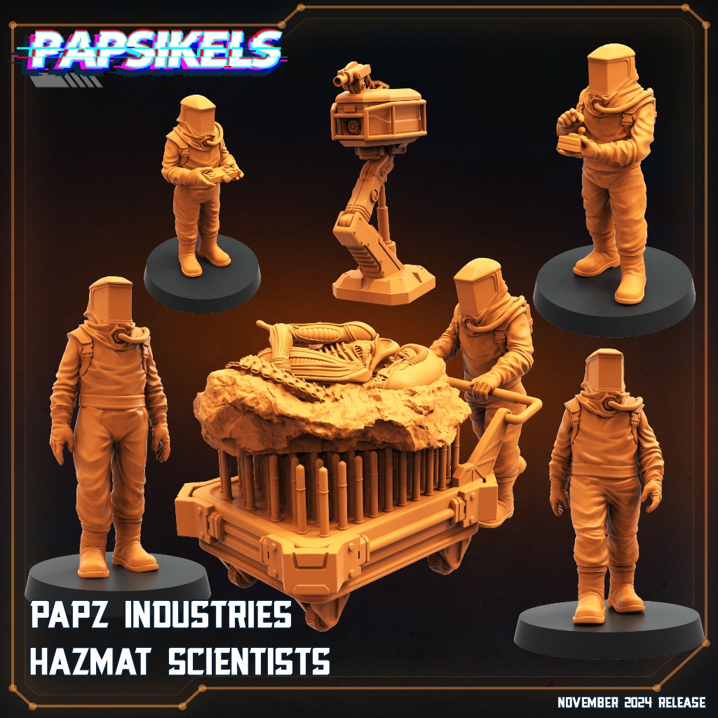 Hazmat Scientist [1]-Vs Humans-Humanoid Human/32mm scale 3D printed ...