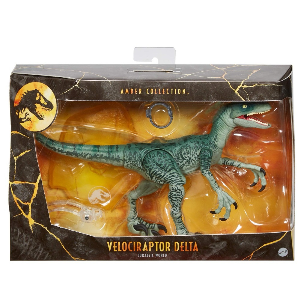 JURASSIC PARK WORLD Mattel Amber Collection Velociraptor EUR 77,00