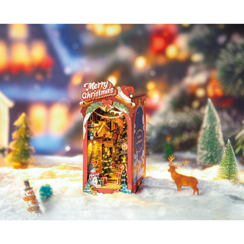 DIY Model Self Assembly ROLIFE BOOK NOOK SHELF INSERTChristmas street