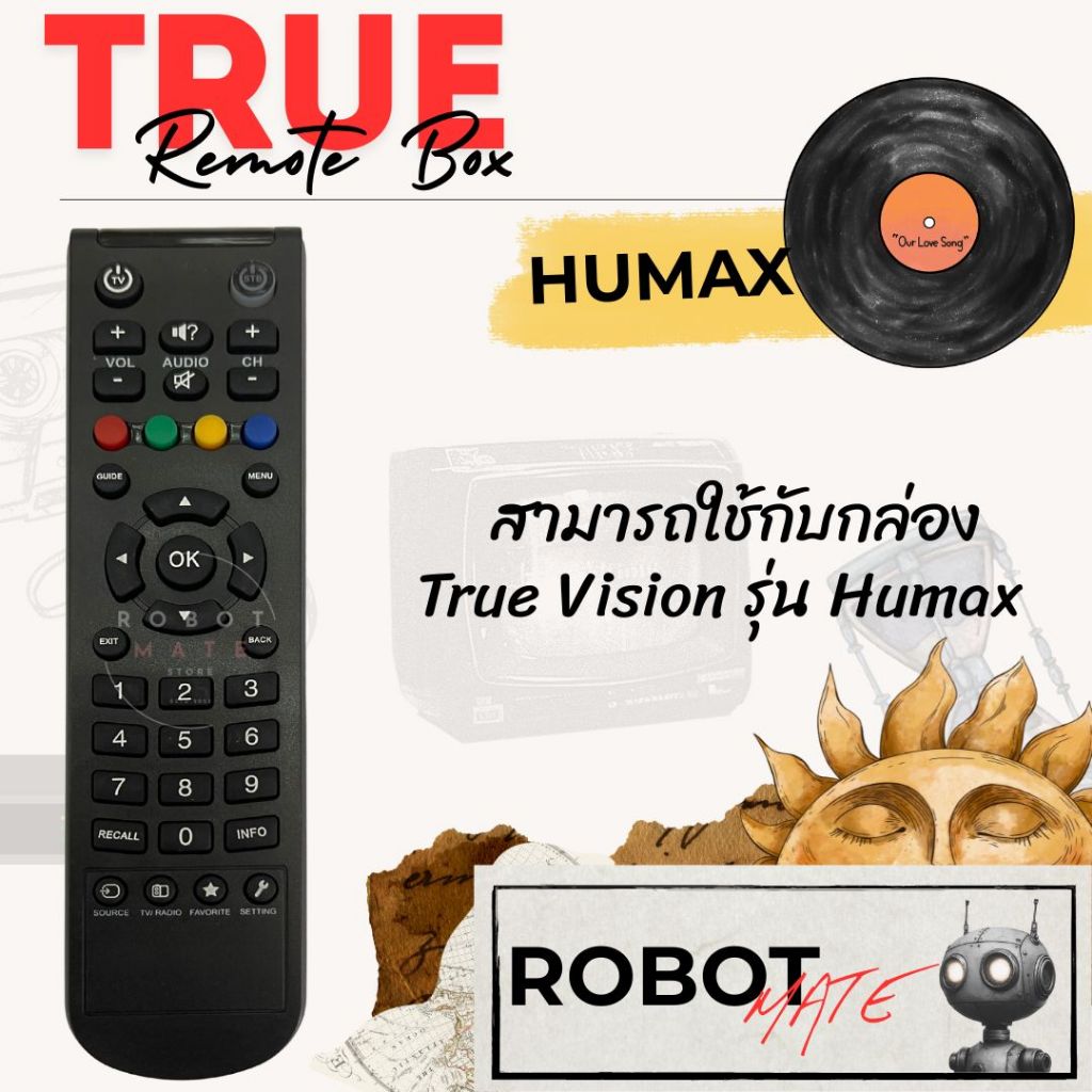 True Vision Box Remote Control Humax Model Direct Button Ready To Use ...