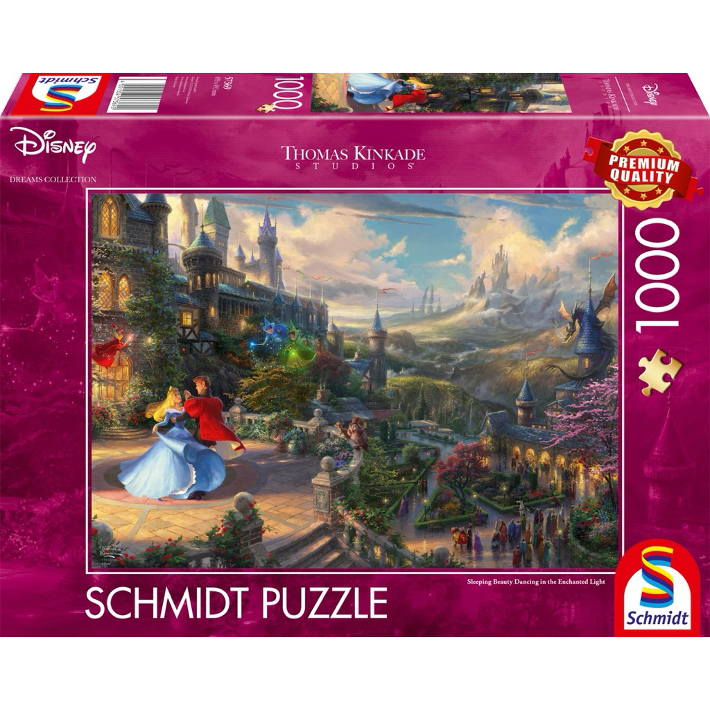 -Sleeping beauty dancing Disney Thomas Kinkade Schmidt Brand jigsaw ...