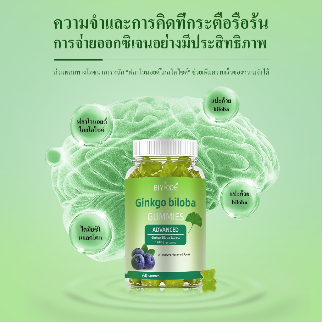BIYODE Ginkgo biloba 120mg Memory Cook Expand Vessels Increase