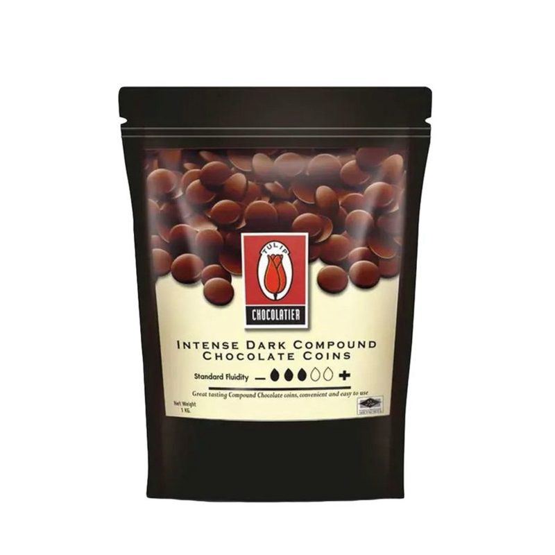 Tulip Dark Compow Chocolate Concentrate Button Type 1 kg | Shopee ...
