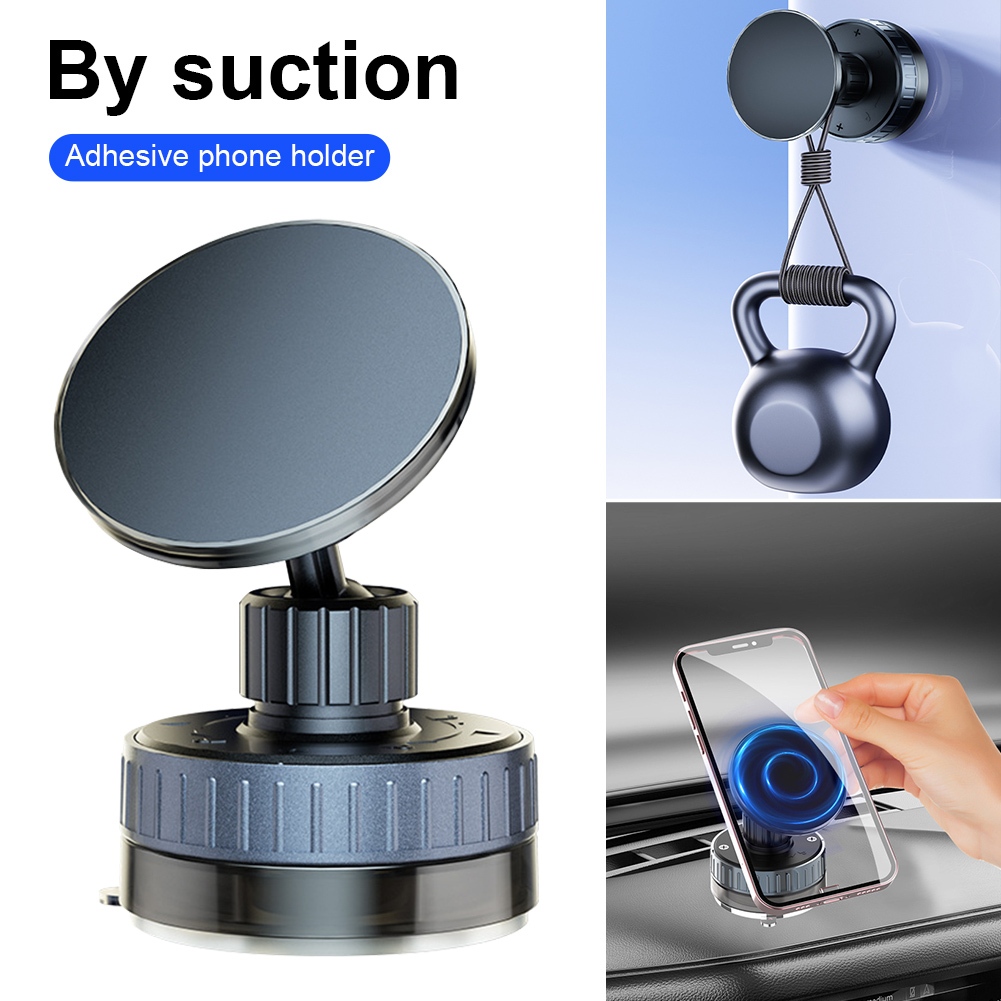Vipbugo Magnetic Car Phone Holder (2 Pack) – 2025 Strong Vacuum Suction, 360° Adjustable, Fits All Phones, No-Slip Design For Smooth Dashboards