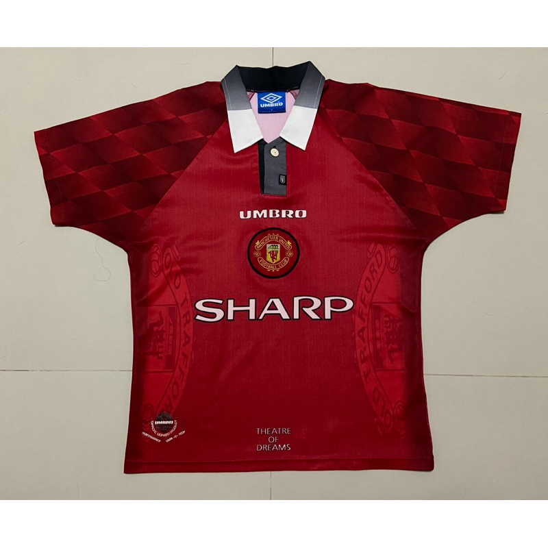 Maillot Manchester United Domicile 1996-1998 Umbro Taille L - Occasion Très Bon État