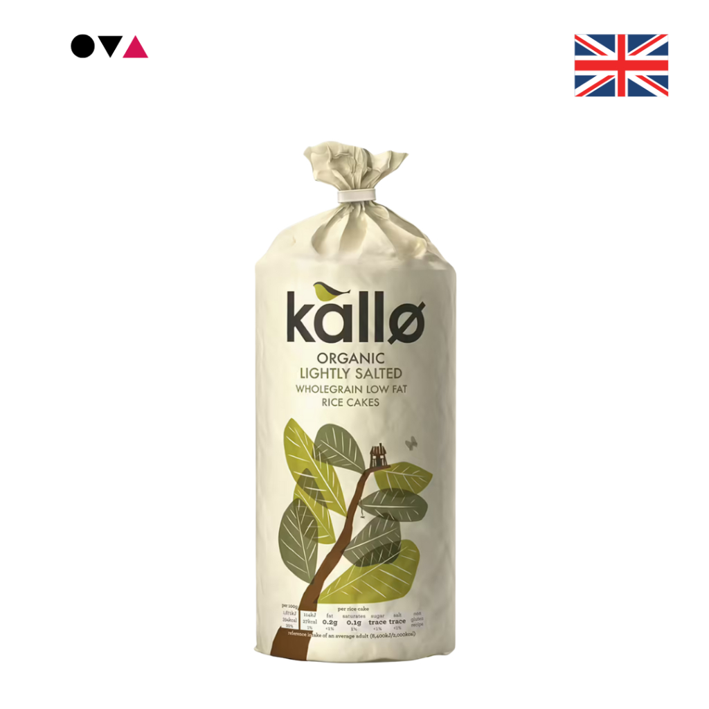 Kallo Organic Lightly Salted Wholegrain Rice Cakes-130g Puffed Low ...