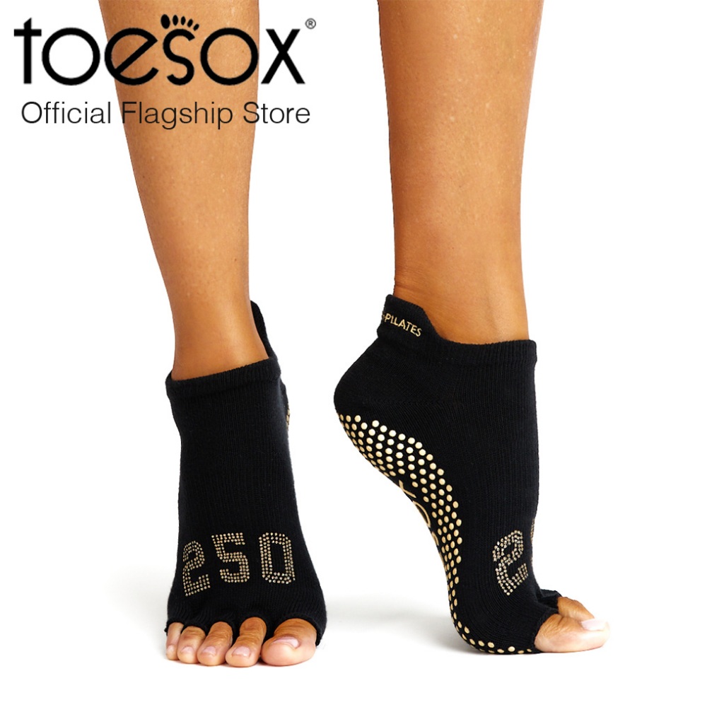 ToeSox Grip Half Toe Low Rise Gold250 Non-Slip Socks With Separate ...