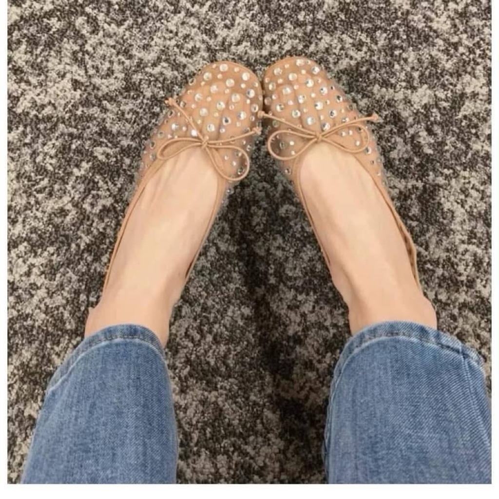 Zara Shoes See-Through Model In Nude Color With Diamond Hand 1 | Shopee ...