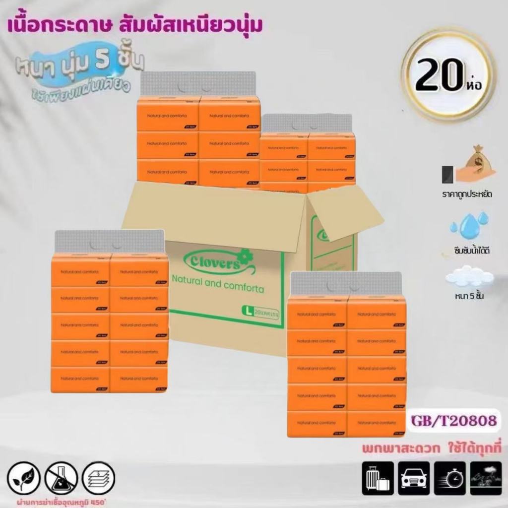 Carton Of 20 Packs!!!Tissue Paper Toilet Facial Tissue Hand 1 Pack 420 ...