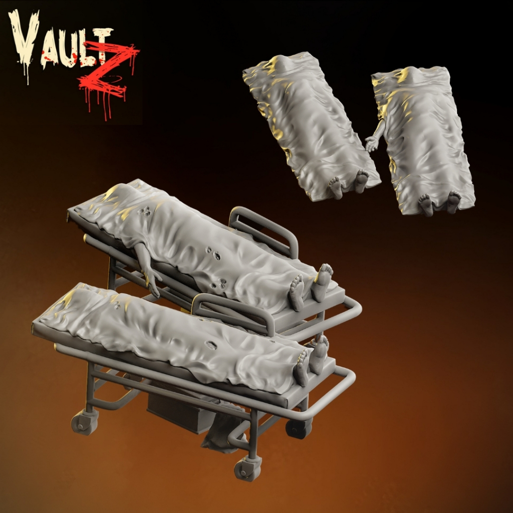 Covered Corpses-The Infectious Ward/32mm scale 3D printed miniature ...