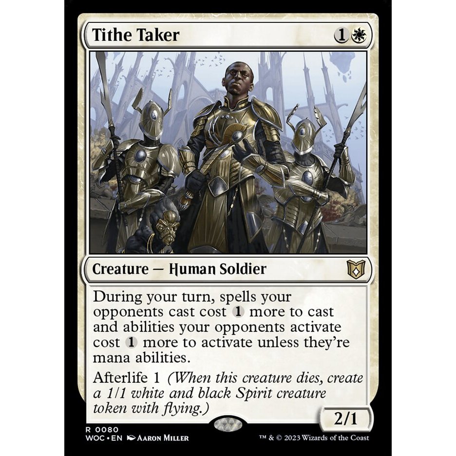 Tithe Taker WOC Wilds of Eldraine Commander Magic the Gathering Card ...