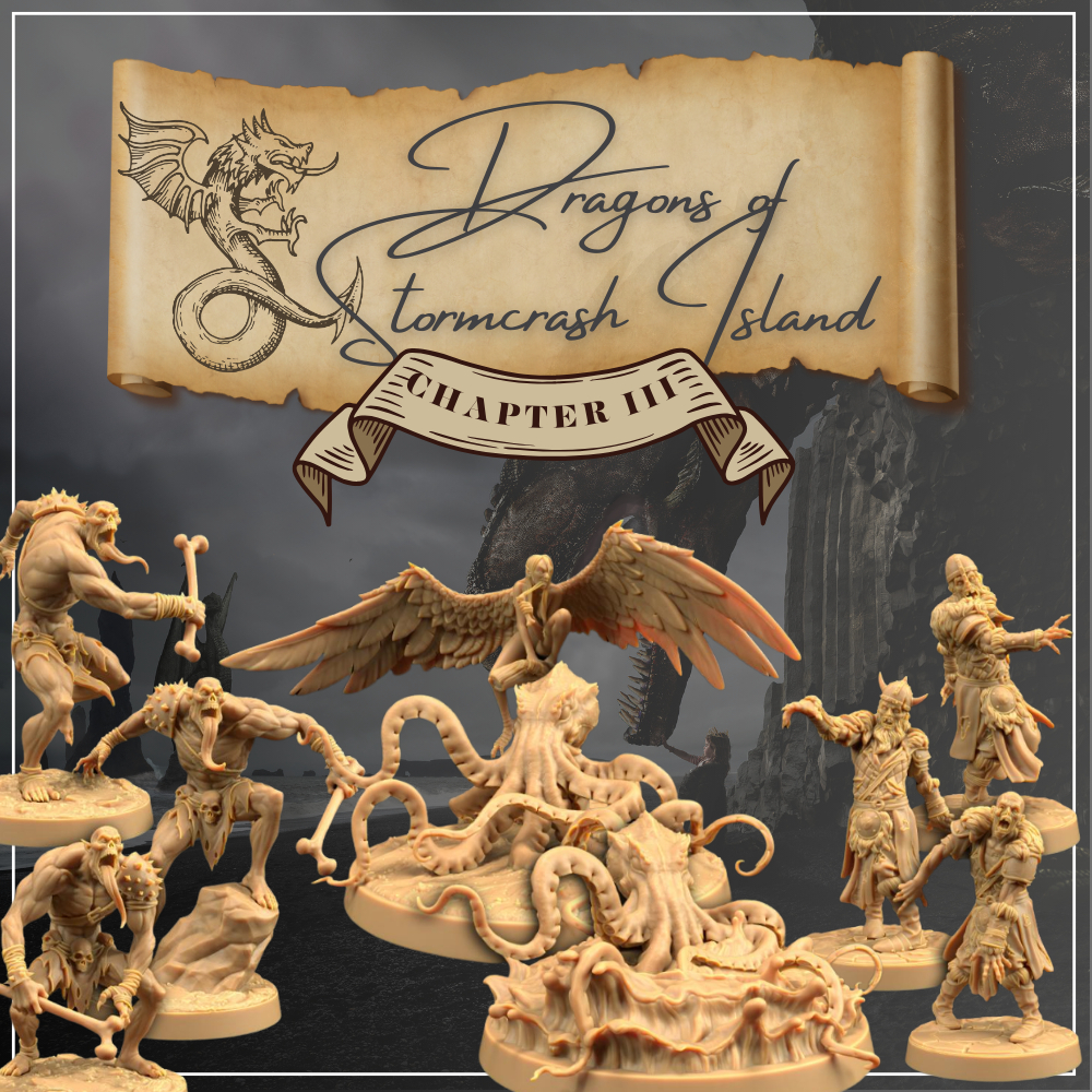 Dragons of Stormcrash Island Chapter 3-Model For DnD miniature [Made to ...
