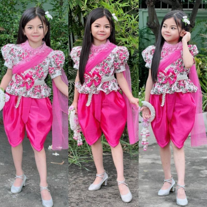 Thai Traditional Dress Jongkraben Flower Pattern (Qw Code Product