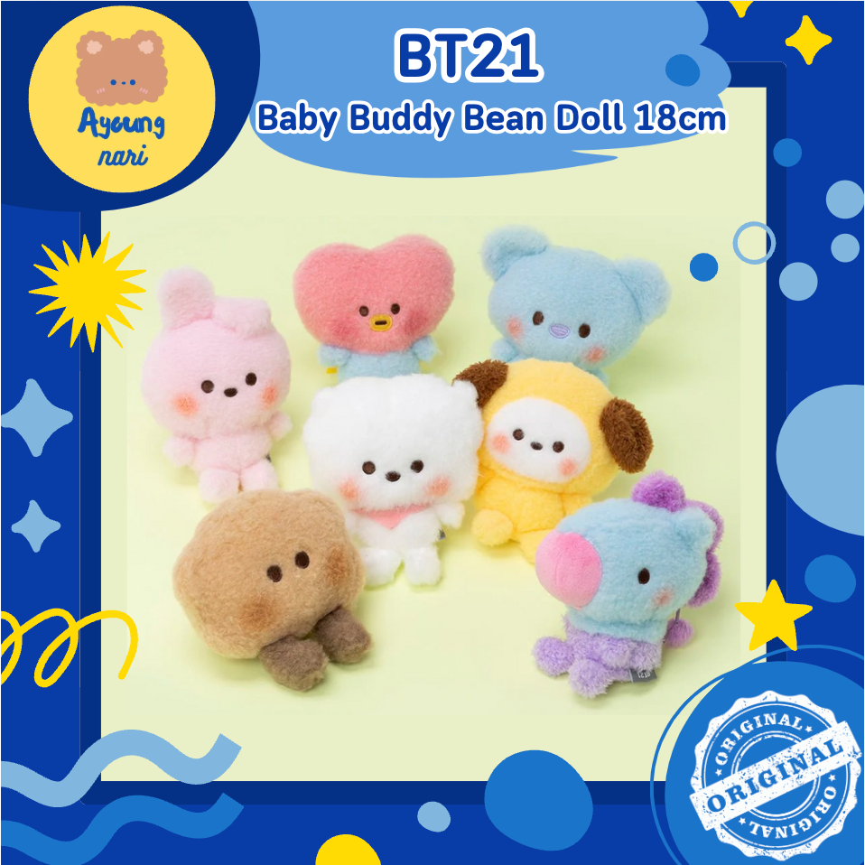 BT21 JAPAN Baby Buddy Bean Doll 18cm Sitting | Shopee Philippines