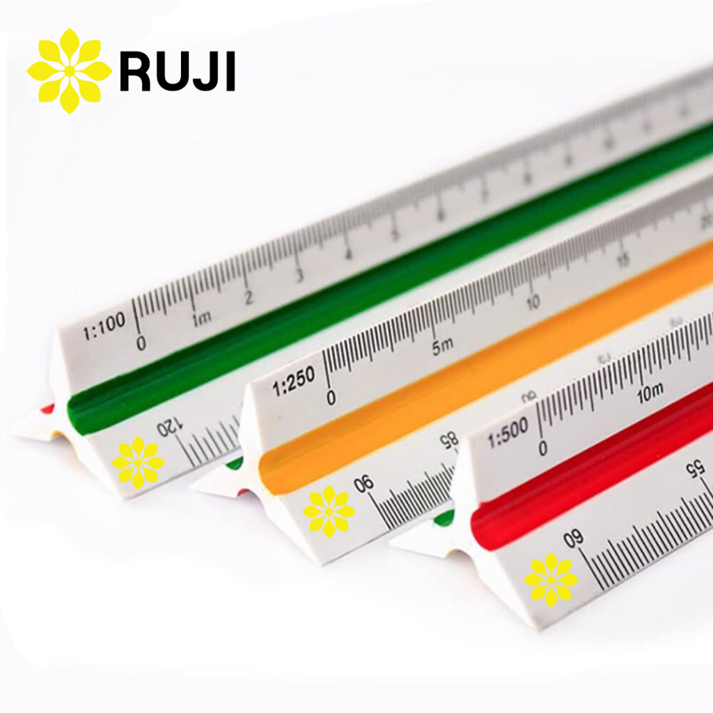 RUJI 12 Inch Triangle Scale Low/Medium/High Ruler | Shopee Philippines