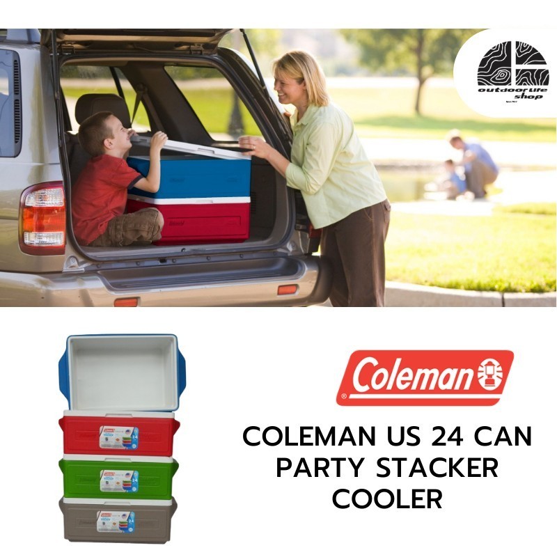 Coleman US 24 Can Party Stacker Cooler Vacuum Flask | Shopee Philippines
