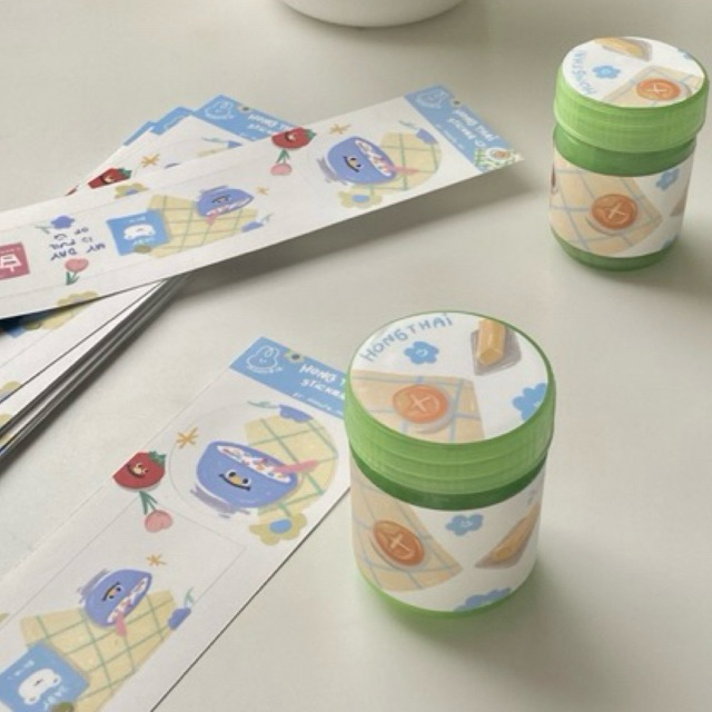 Hong Thai Inhaler Sticker Pastel Color Has 2 Patterns A Jar Size 40 G ...