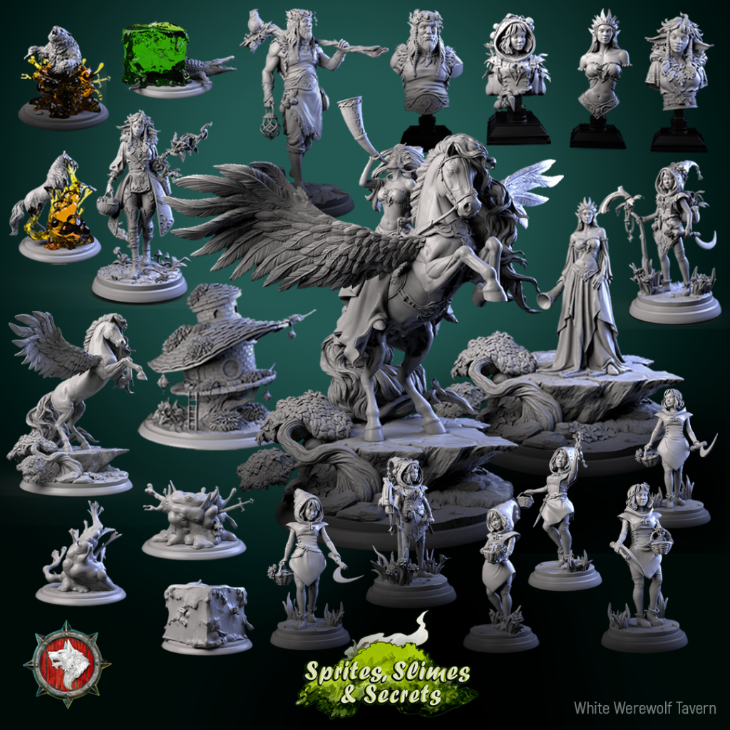 Sprites Slimes & Secrets-Model For DnD miniature [Made to order Parcel ...