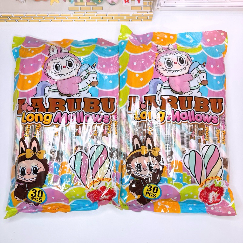 labubu Marshmallows Long Spiral Box And Bag Type Fruit Flavor 1 30 ...