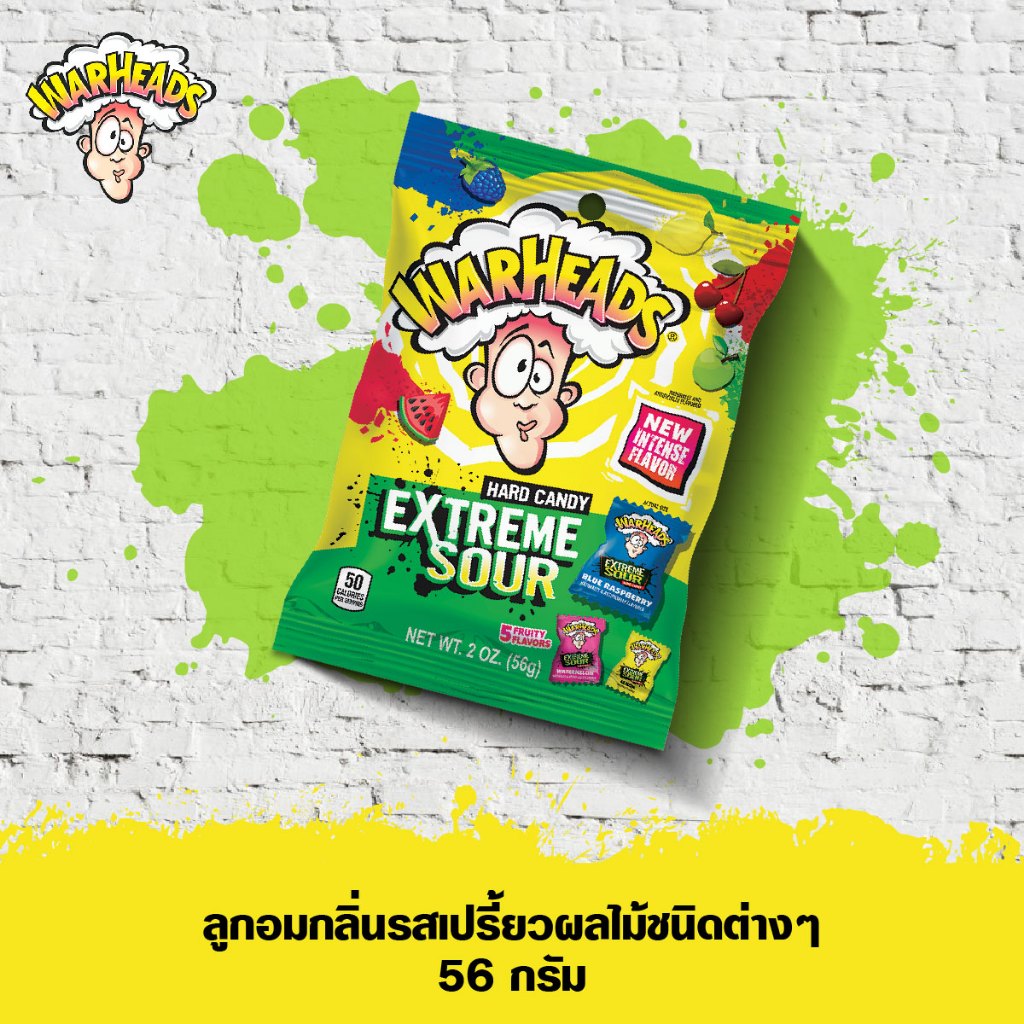 WARHEADS Flavoured Sweet CANDY With Fruits Various Types (EXTREME SOUR ...