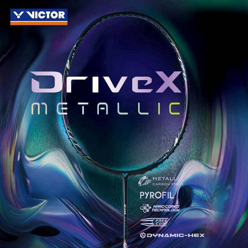 ️ VICTOR DRIVEX METALLIC C Badminton Racket Wire Control Filling Smooth ...