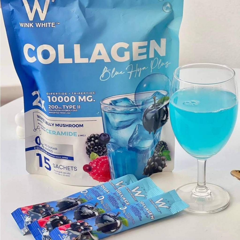 Blue Hya Collagen Juice Dietary Supplement (1 Pack Contains 15 Sachets ...