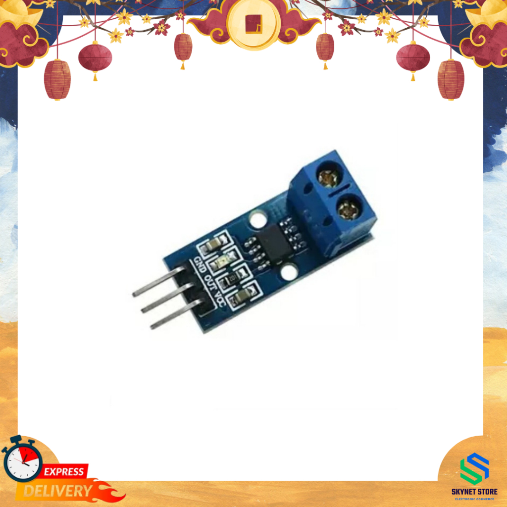 Hall Current Sensor Module ACS712 30A model for arduino | Shopee ...