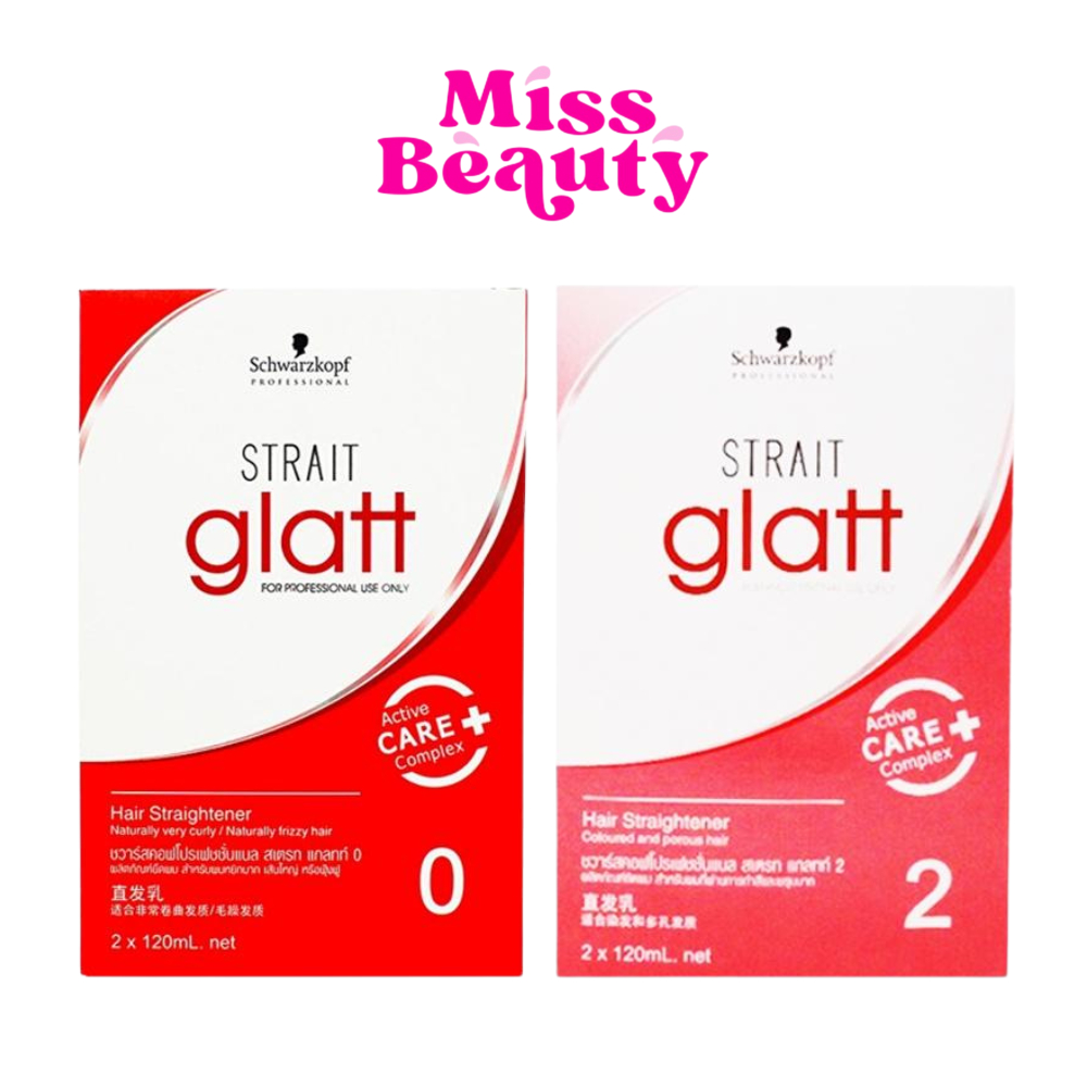 Set Lissage Schwarzkopf Glatt Strait - Crème Lissante N°0 + Neutralisant, 400ml, Neuf