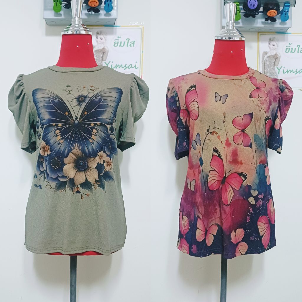NaNa Label Slavic Fabric T-Shirt Round Neck Doll Sleeves | Shopee ...