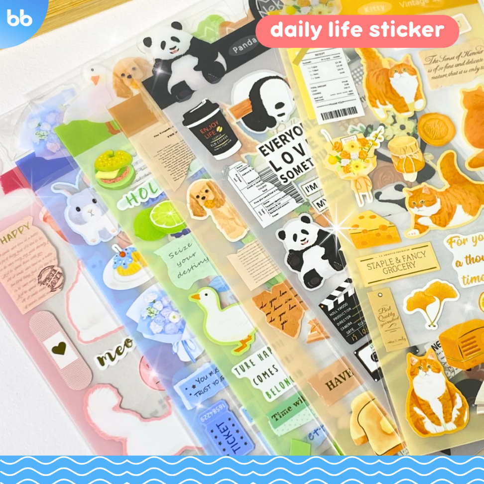 Daily life sticker cute There Are 6 Designs sheet Stickers Cute ...