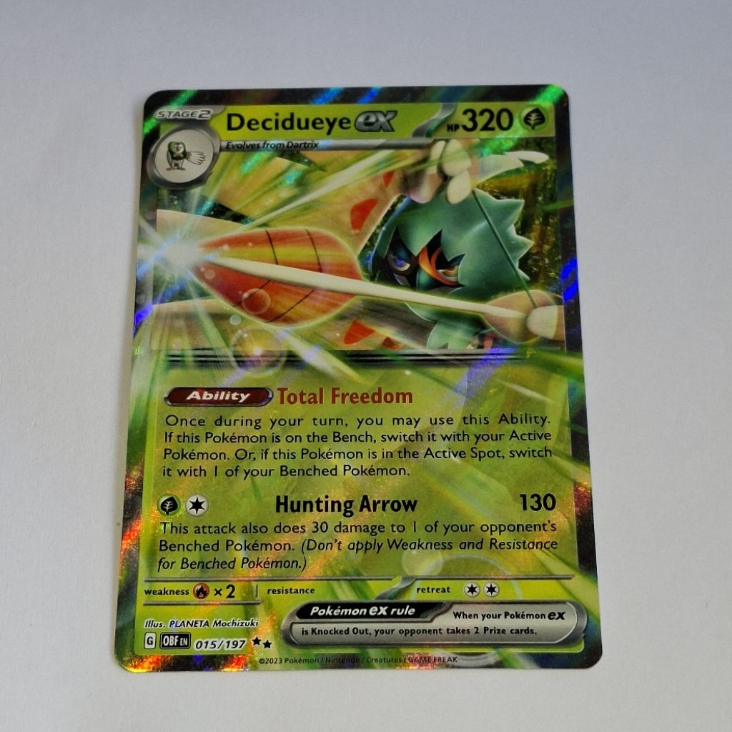 Archéduc Ex (Decidueye Ex) 15/197 – Ultraboost X Écarlate Et Violet – Lote De 10 Cartas Pokémon En Francés