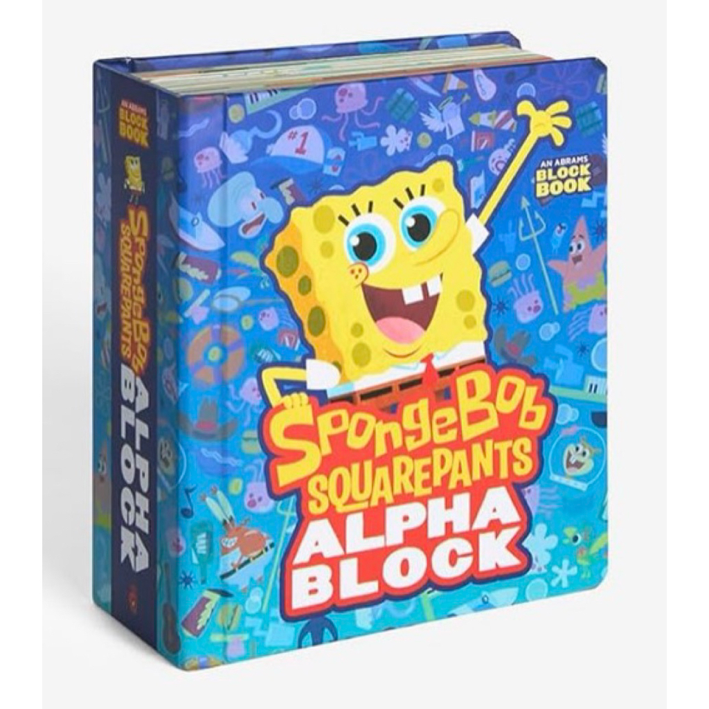ABC SpongeBob SquarePants Alphablock Teaching Book Hardcover Thick Good ...