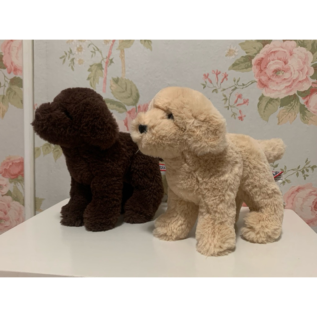 (SET) Labrador Dog Doll Cream And Brown Sign Work DOUGLAS | Shopee ...
