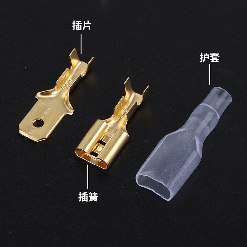 Brass Fishtail (Genuine) For Connecting Wires 6.3 Terminal Flat Female ...