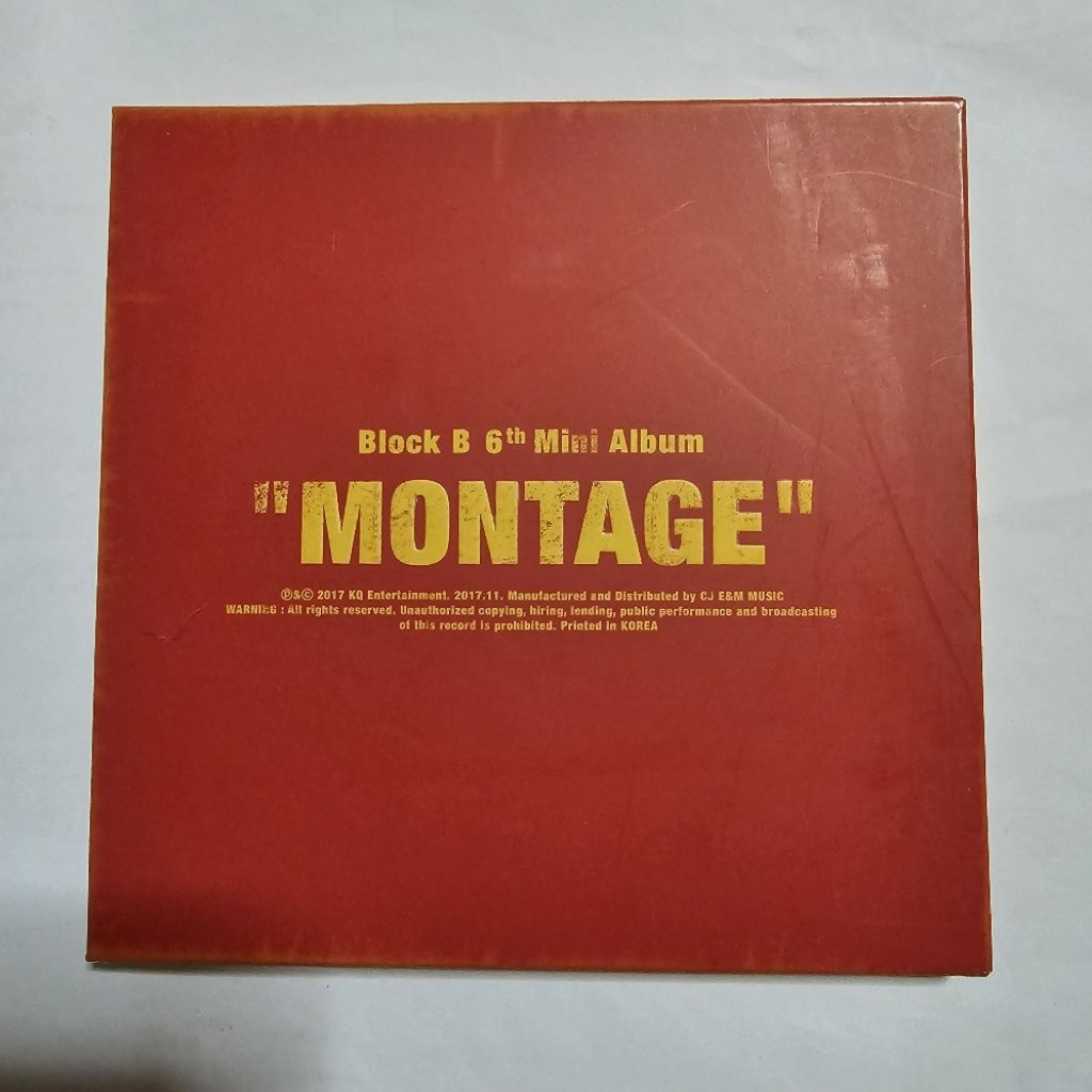 SIGN Album Block B Montage 6th Mini CD Good Condition Get The Item As ...