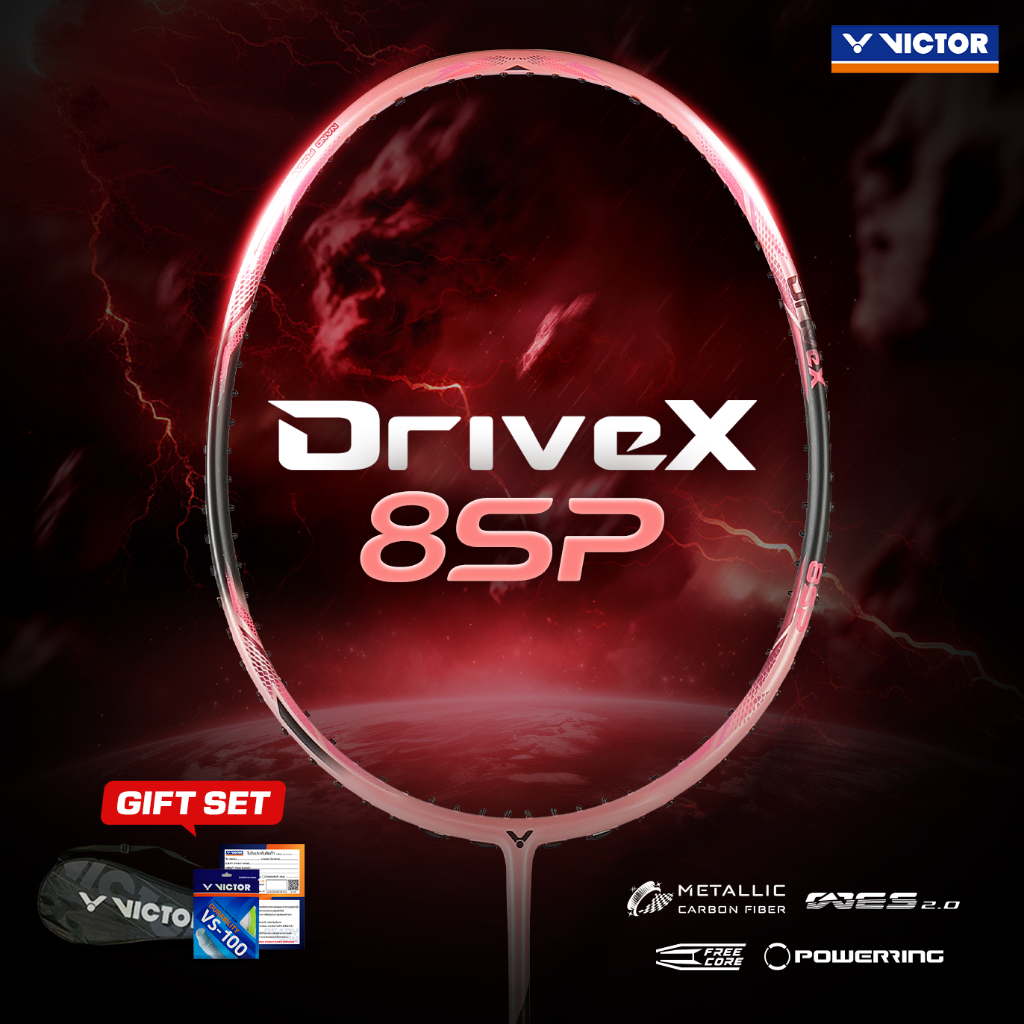 VICTOR Badminton Racket Model DX-8SP With Free Strings + Bag (Please ...