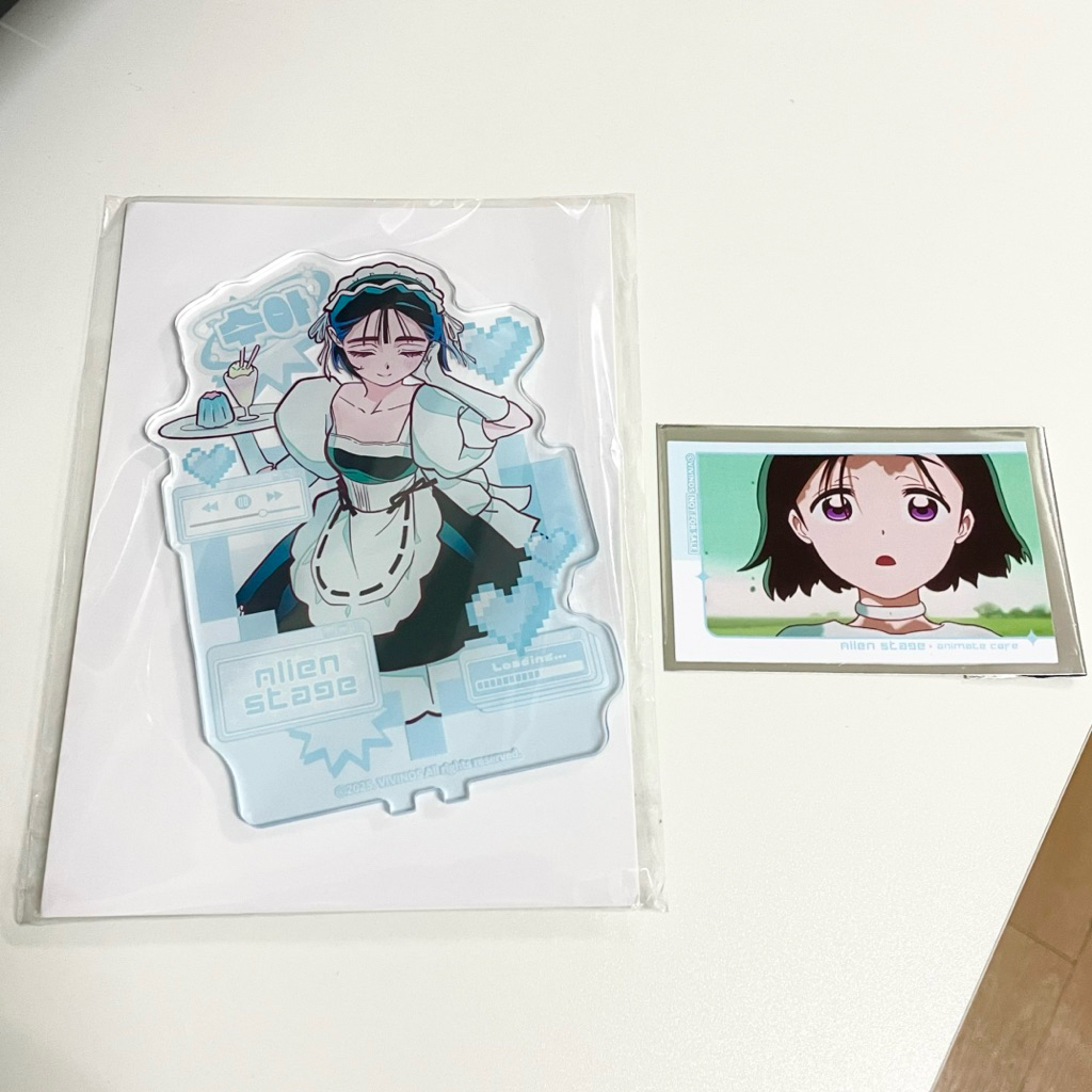 acrylic stand Alien Stage x Animate cafe 2026-SuA Maid ver. Big + photo ...