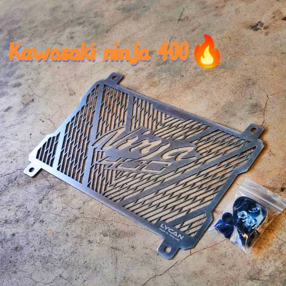 NINJA 400 Radiator Guard Genuine Stainless Steel Grade 304 With Boots ...