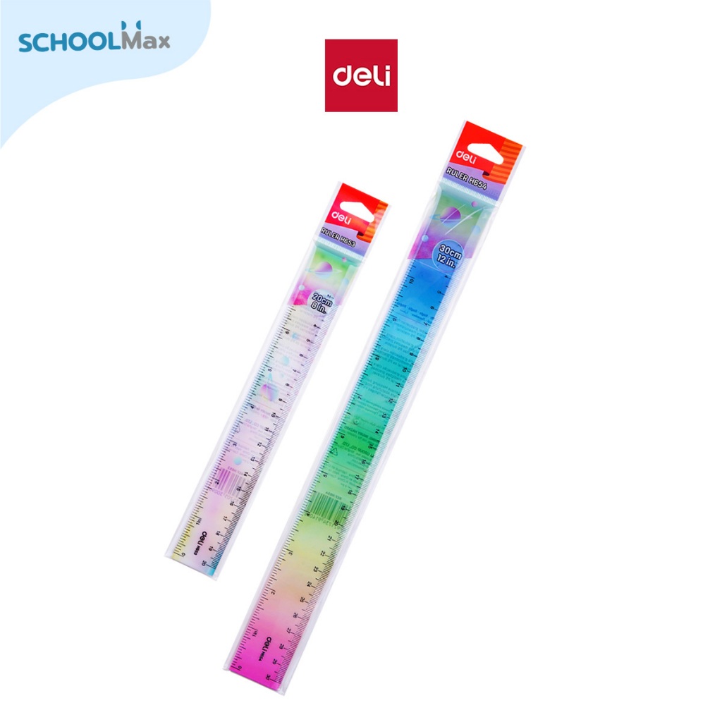 Deli Ruler 20-30 cm (Mixed Colors) | Shopee Philippines