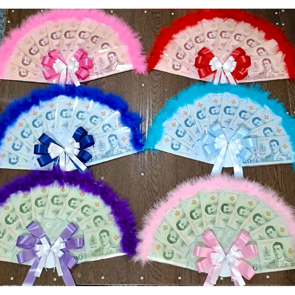 10 Banknote Fans Feather Decoration ️ Graduation Shoulder Strap Garland ...