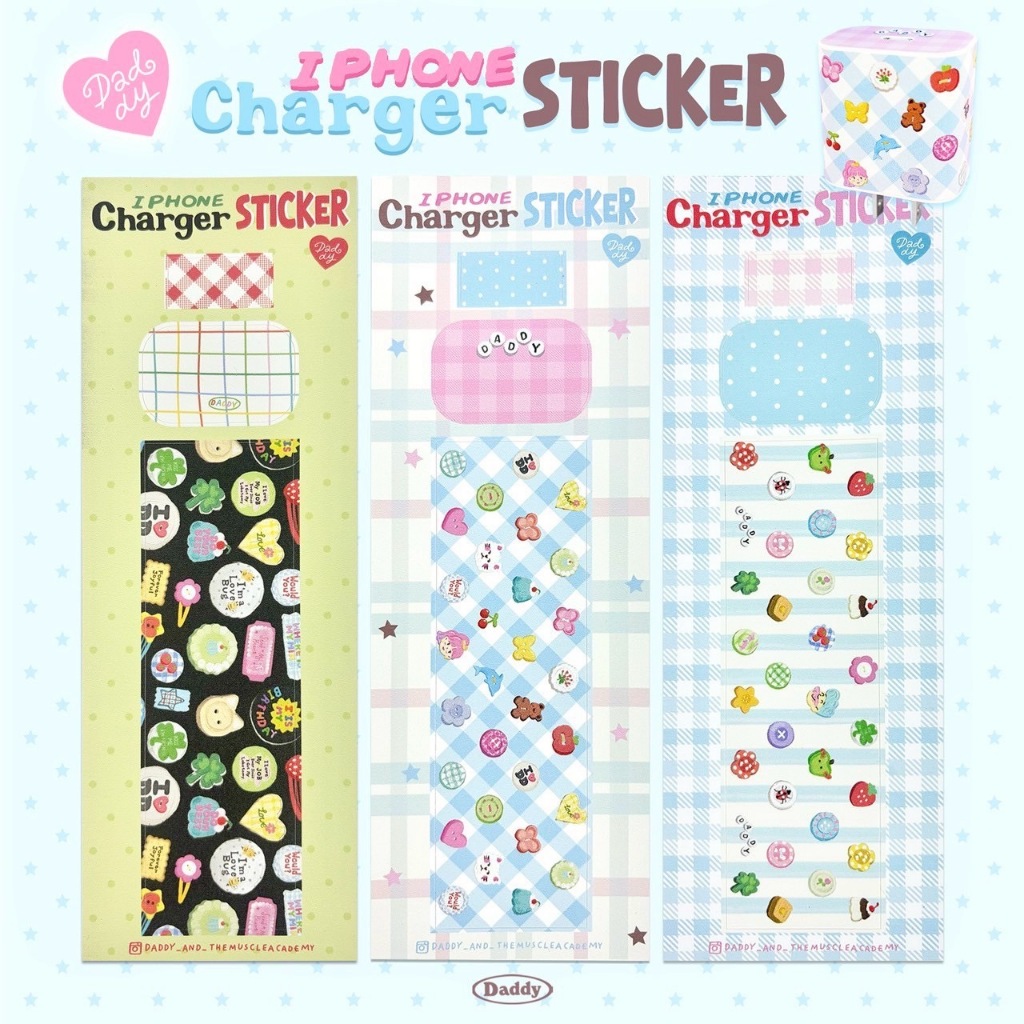 DADDY | Busy Buttons Charger Sticker Type-C Super Cute | Shopee Philippines