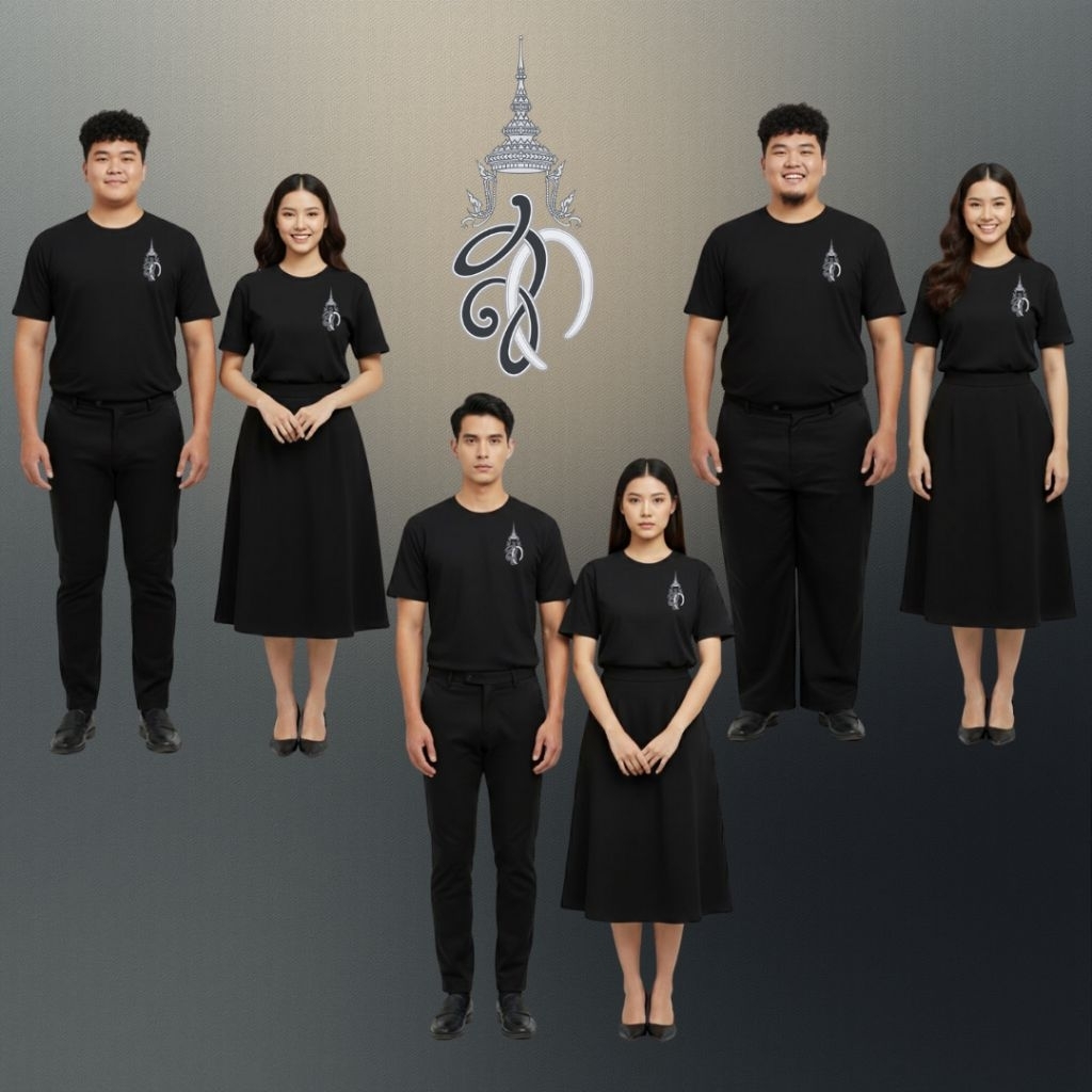 Black Shirt Offering Thai Factory Size Chest 32-58 With Emblem Phra ...