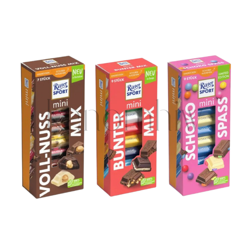 Ritter sport bars mini Size 116-150 Grams 3 Types To Choose From ...