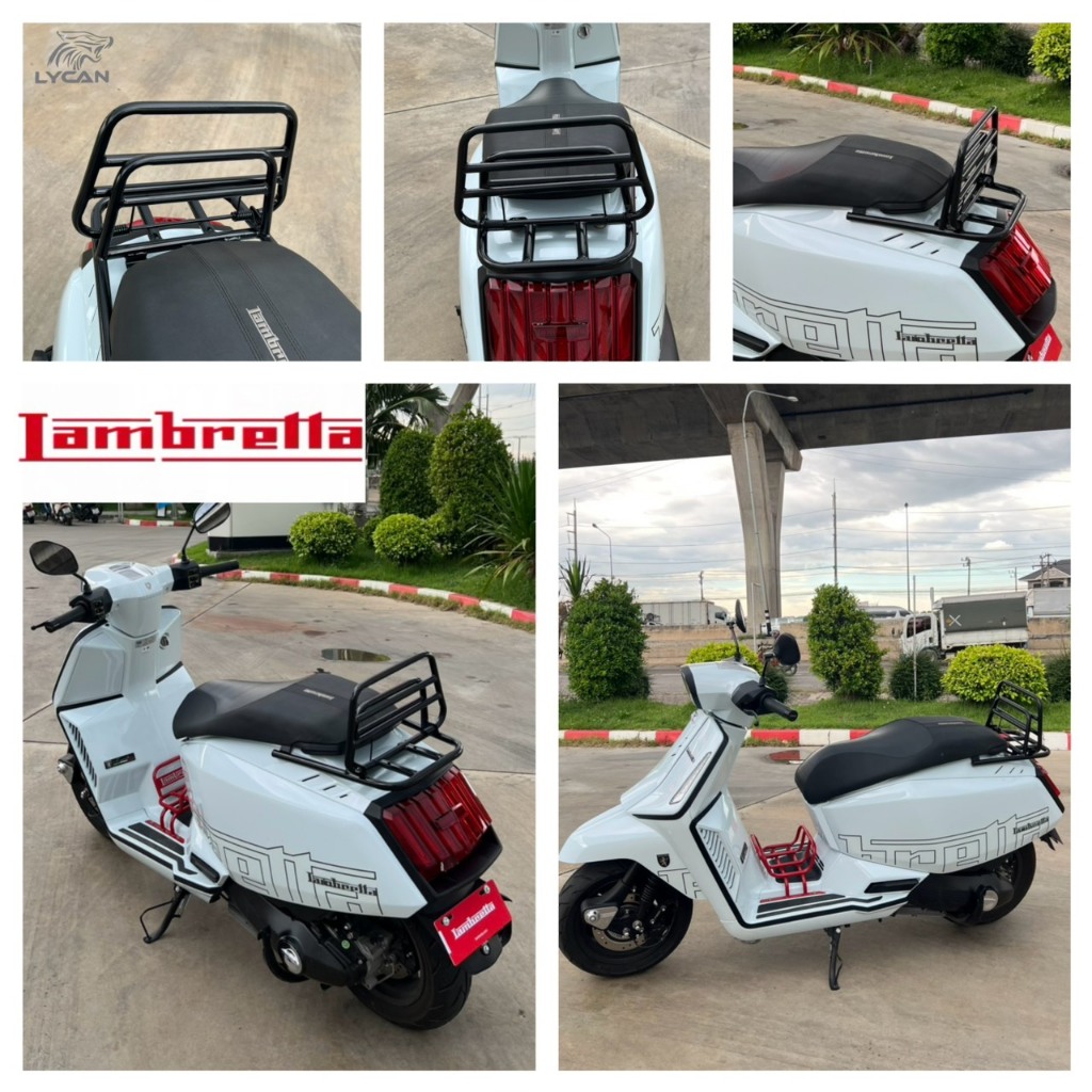 Lambretta x200/x300 Rear Folding Rack Spring Model V.1 Black AKL ...