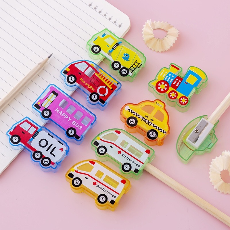 Pencil Sharpener Cute Cartoon Car Shape Manual Type | Shopee Philippines