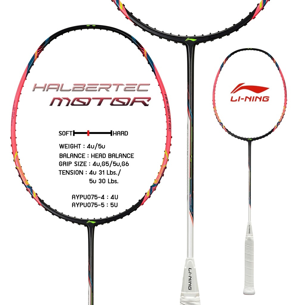 LI-NING HALBERTEC MOTOR PRO (Thai Warranty) Plus Strings Grip Bag ...
